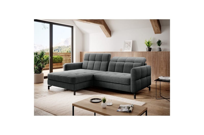 Seksjon Eltap Lorelle 225x160x105 cm - Inari 96, Mørk grå, Venstre - Møbler - Sofaer - Sovesofaer
