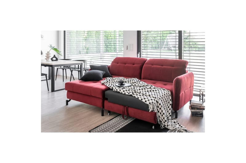 Seksjon Eltap Lorelle 225x160x105 cm - Monolith 84, Lys grå, Venstre - Møbler - Sofaer - Sovesofaer