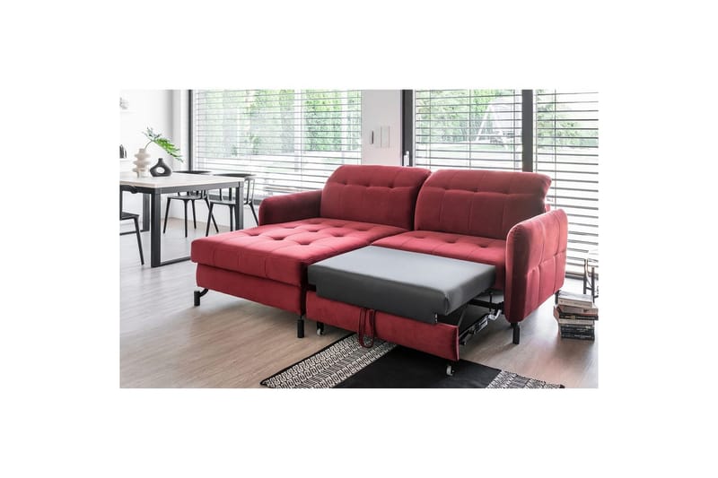Seksjon Eltap Lorelle 225x160x105 cm - Monolith 84, Lys grå, Venstre - Møbler - Sofaer - Sovesofaer