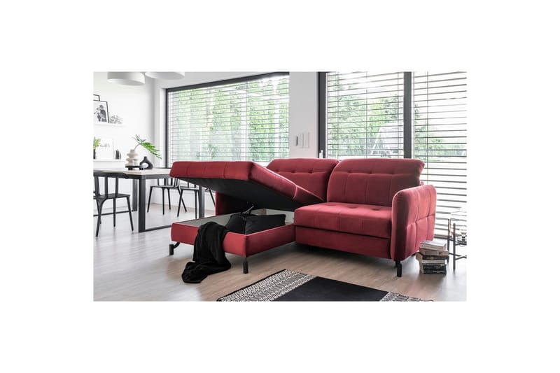Seksjon Eltap Lorelle 225x160x105 cm - Monolith 84, Lys grå, Venstre - Møbler - Sofaer - Sovesofaer