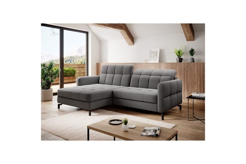 Seksjon Eltap Lorelle 225x160x105 cm - Omega 13, Mørk Grå, Venstre - Møbler - Sofaer - Sovesofaer