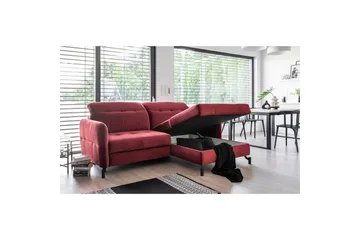 Seksjon Eltap Lorelle 225x160x105 cm - Sawana 14, Svart, Høyre - Møbler - Sofaer - Sovesofaer
