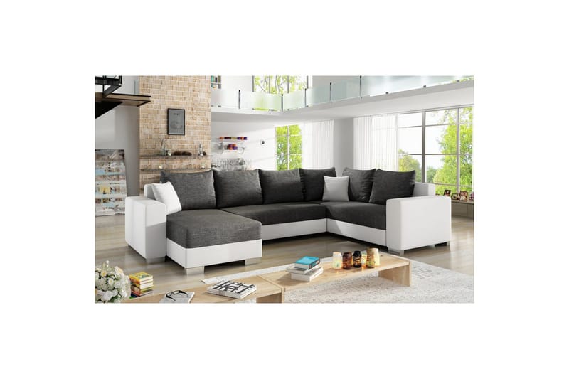 Seksjon Eltap Marco 312x210x92 cm, Sawana 05, Soft 17, Grå, Hvit, Venstre