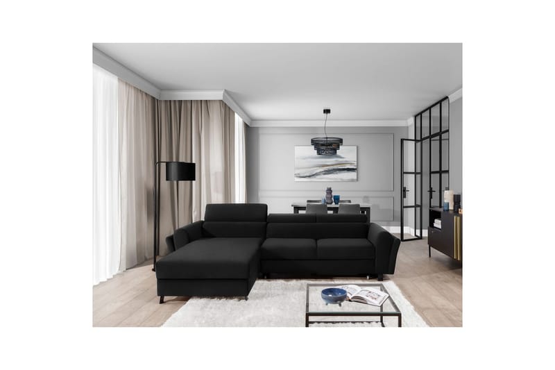Seksjon Eltap Mariall 288x200x92 cm - Inari 96, Mørk Grå, Venstre - Møbler - Sofaer - Sovesofaer
