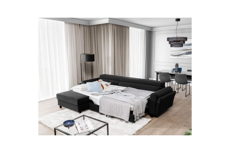 Seksjon Eltap Mariall 288x200x92 cm - Inari 96, Mørk Grå, Venstre - Møbler - Sofaer - Sovesofaer