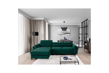 Seksjon Eltap Mariall 288x200x92 cm - Monolith 37, Grønn, Venstre - Møbler - Sofaer - Sovesofaer