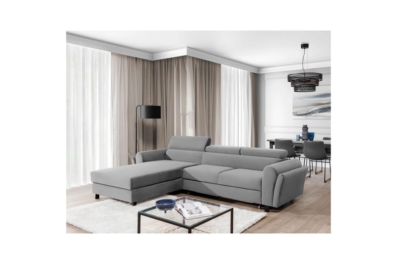 Seksjon Eltap Mariall 288x200x92 cm - Monolith 84, Lys Grå, Venstre - Møbler - Sofaer - Sovesofaer
