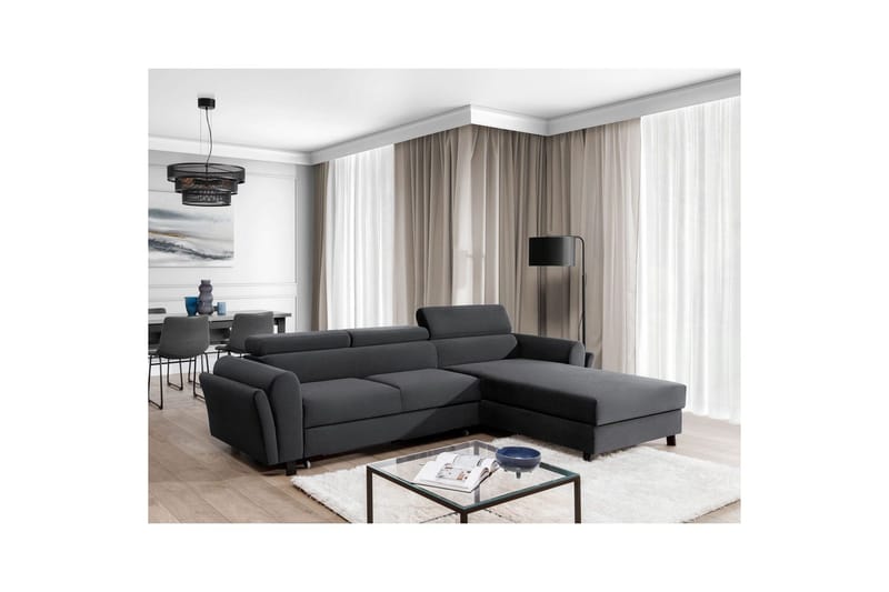 Seksjon Eltap Mariall 288x200x92 cm - Monolith 97, Mørk Grå, Høyre - Møbler - Sofaer - Sovesofaer