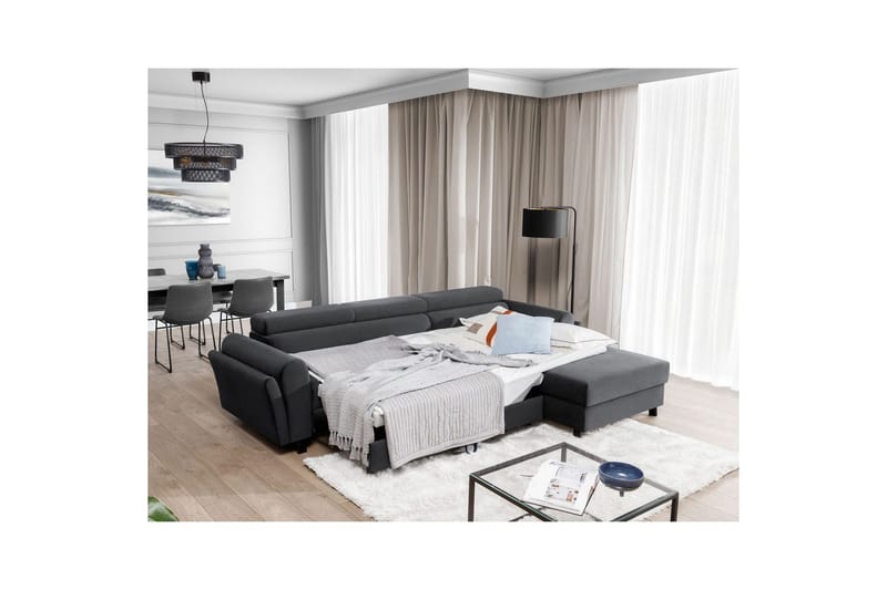 Seksjon Eltap Mariall 288x200x92 cm - Monolith 97, Mørk Grå, Høyre - Møbler - Sofaer - Sovesofaer