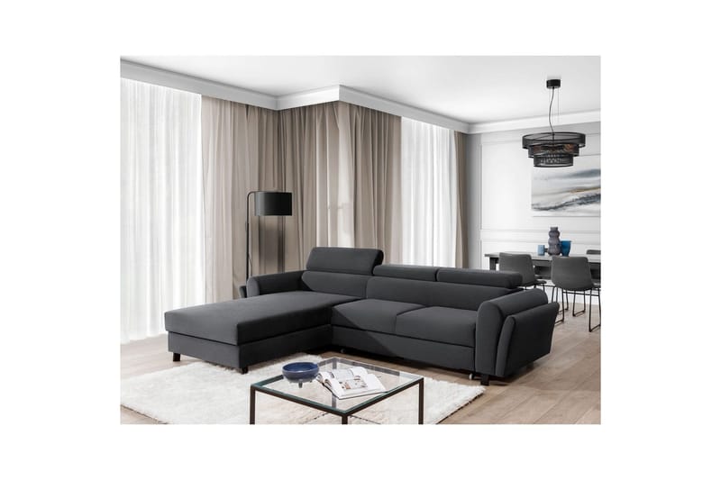 Seksjon Eltap Mariall 288x200x92 cm - Monolith 97, Mørk Grå, Venstre - Møbler - Sofaer - Sovesofaer