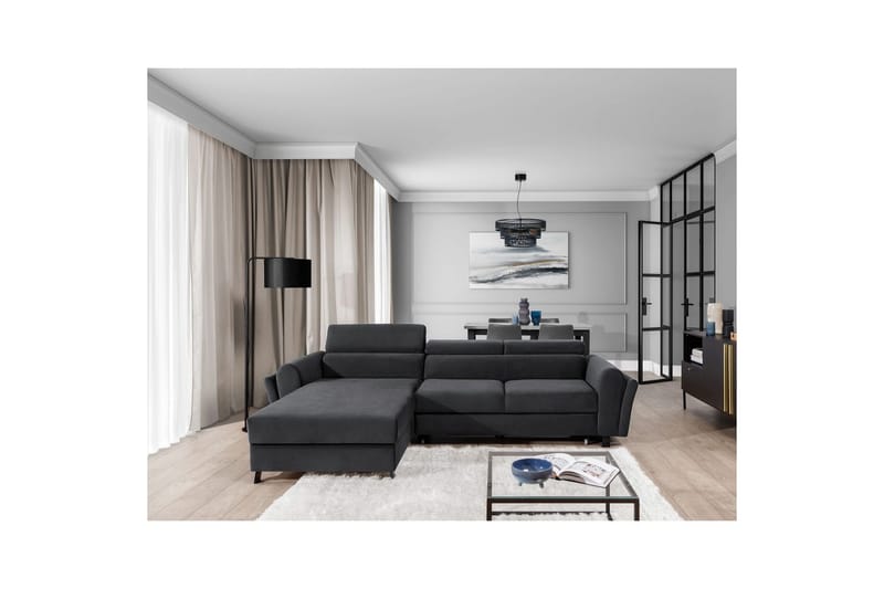 Seksjon Eltap Mariall 288x200x92 cm - Monolith 97, Mørk Grå, Venstre - Møbler - Sofaer - Sovesofaer