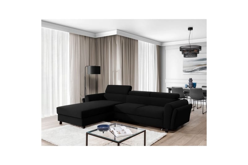 Seksjon Eltap Mariall 288x200x92 cm - Sawana 14, Svart, Venstre - Møbler - Sofaer - Sovesofaer