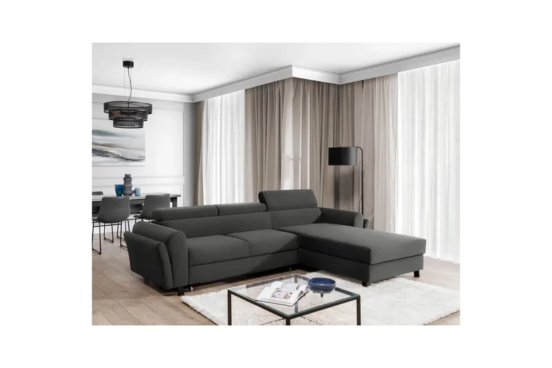 Seksjon Eltap Mariall 288x200x92 cm - Sawana 21, Grå, Høyre - Møbler - Sofaer - Sovesofaer