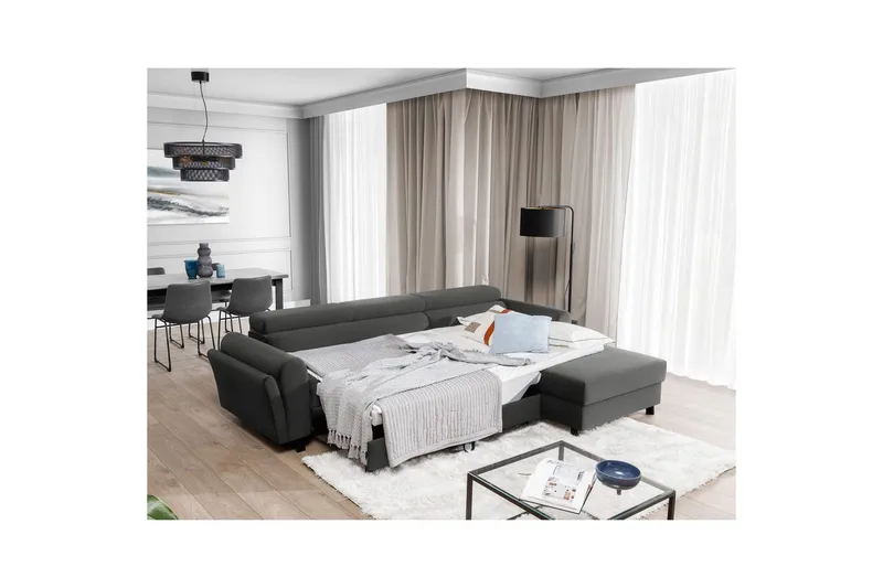 Seksjon Eltap Mariall 288x200x92 cm - Sawana 21, Grå, Høyre - Møbler - Sofaer - Sovesofaer