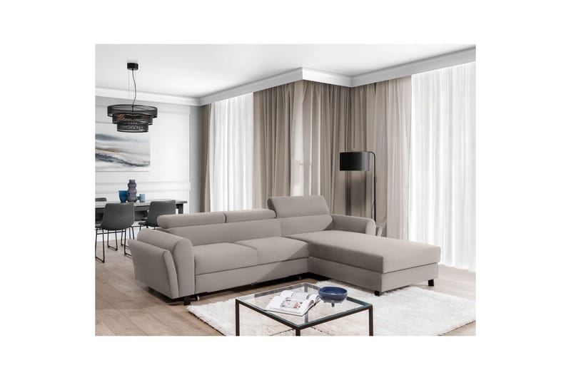 Seksjon Eltap Mariall 288x200x92 cm - Paros 02, Beige, Høyre - Møbler - Sofaer - Sovesofaer