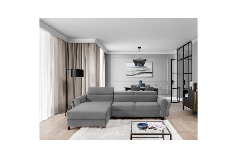 Seksjon Eltap Mariall 288x200x92 cm - Paros 05, Lys grå, Venstre - Møbler - Sofaer - Sovesofaer