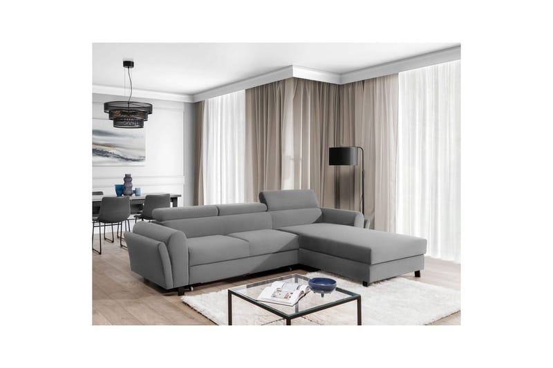 Seksjon Eltap Mariall 288x200x92 cm - Paros 05, Lys grå, Høyre - Møbler - Sofaer - Sovesofaer