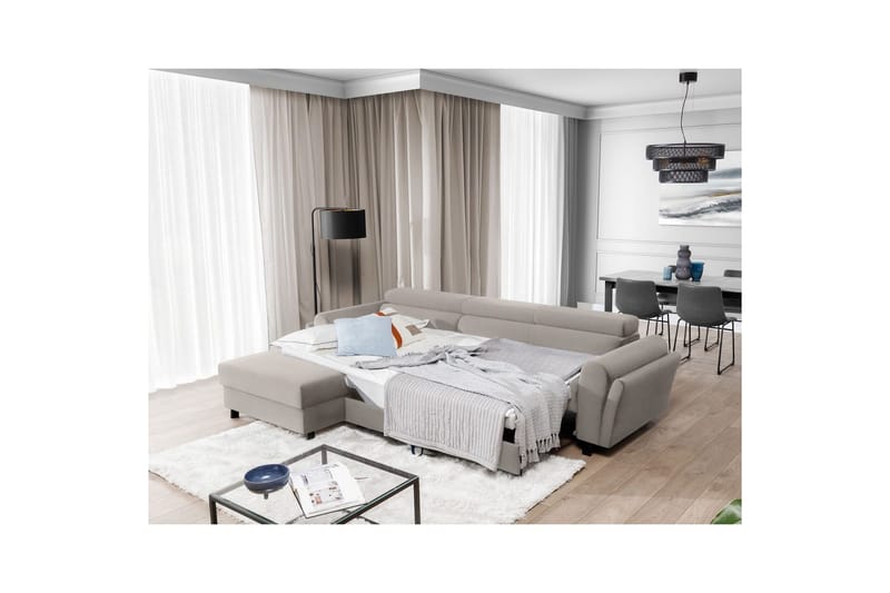 Seksjon Eltap Mariall 288x200x92 cm - Paros 02, Beige, Venstre - Møbler - Sofaer - Sovesofaer