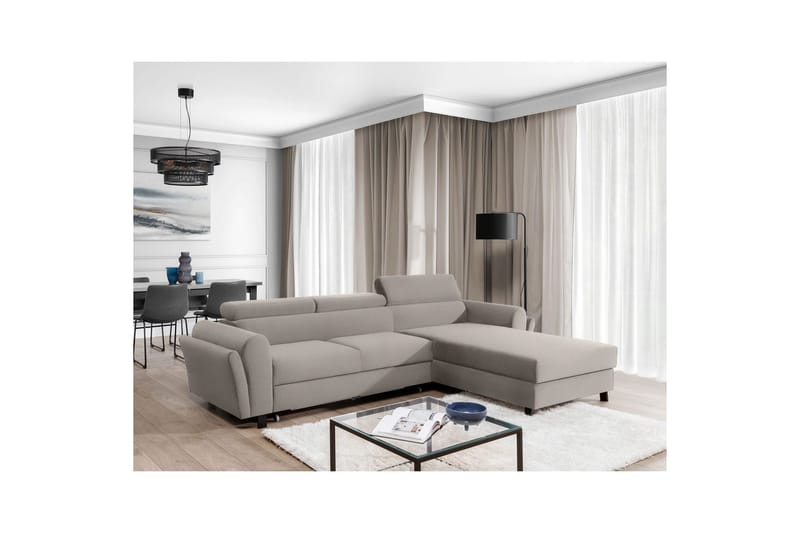 Seksjon Eltap Mariall 288x200x92 cm - Paros 02, Beige, Høyre - Møbler - Sofaer - Sovesofaer