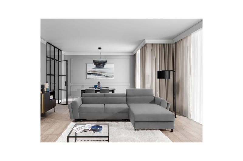 Seksjon Eltap Mariall 288x200x92 cm - Paros 05, Lys grå, Høyre - Møbler - Sofaer - Sovesofaer