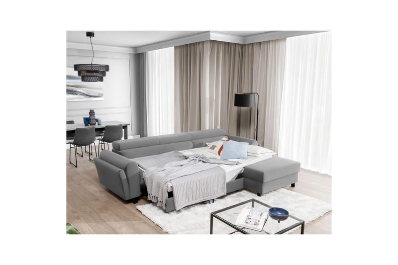 Seksjon Eltap Mariall 288x200x92 cm - Paros 05, Lys grå, Høyre - Møbler - Sofaer - Sovesofaer