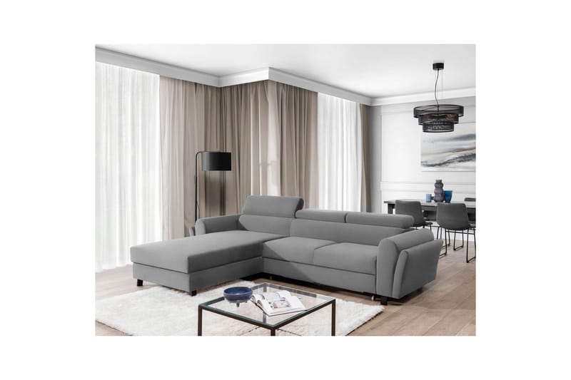 Seksjon Eltap Mariall 288x200x92 cm - Paros 05, Lys grå, Venstre - Møbler - Sofaer - Sovesofaer