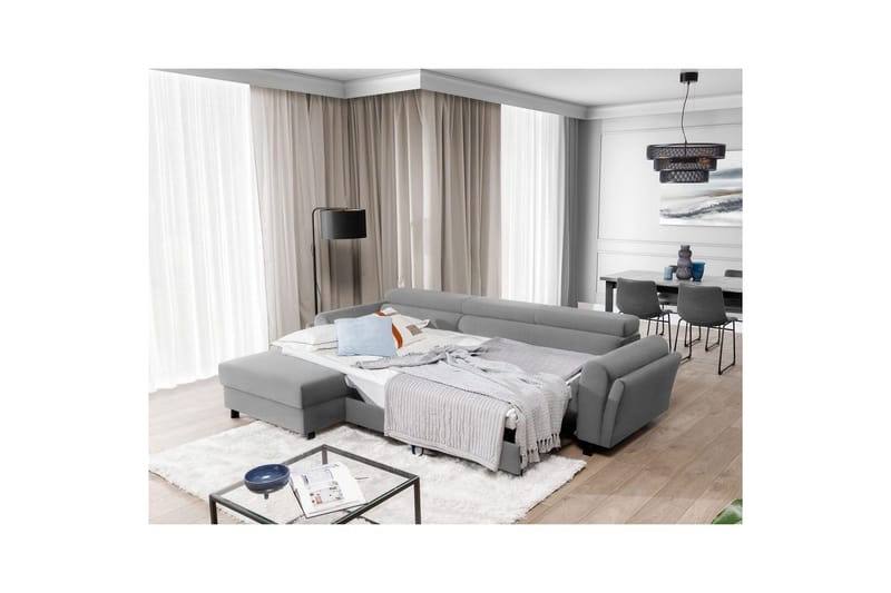 Seksjon Eltap Mariall 288x200x92 cm - Paros 05, Lys grå, Venstre - Møbler - Sofaer - Sovesofaer