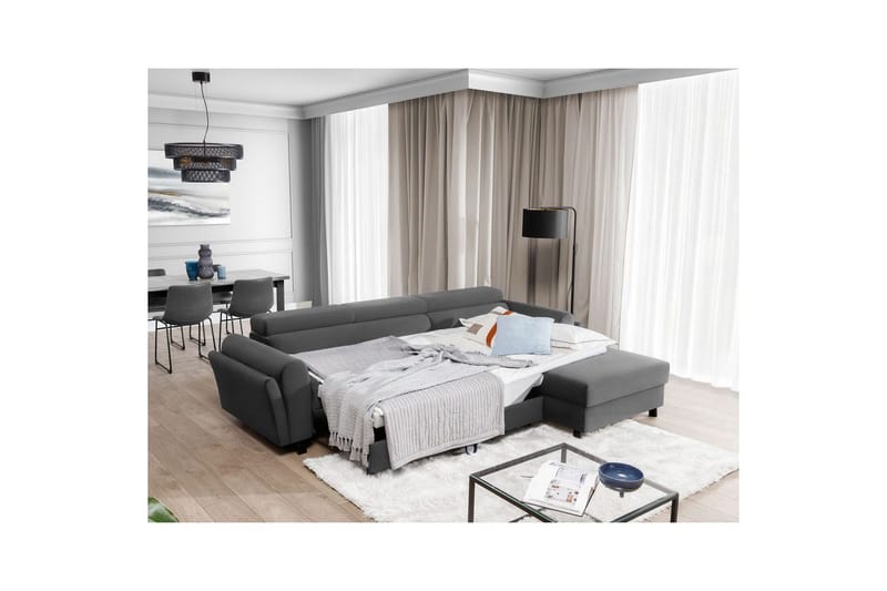 Seksjon Eltap Mariall 288x200x92 cm - Paros 06, Grå, Høyre - Møbler - Sofaer - Sovesofaer