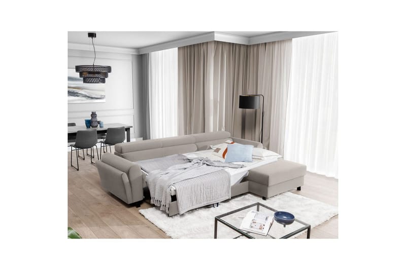 Seksjon Eltap Mariall 288x200x92 cm - Paros 02, Beige, Høyre - Møbler - Sofaer - Sovesofaer