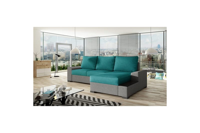 Seksjon Eltap Negro 245x165x90 cm, Dora 85, Dora 90, Mørk grønn, Grå, Høyre