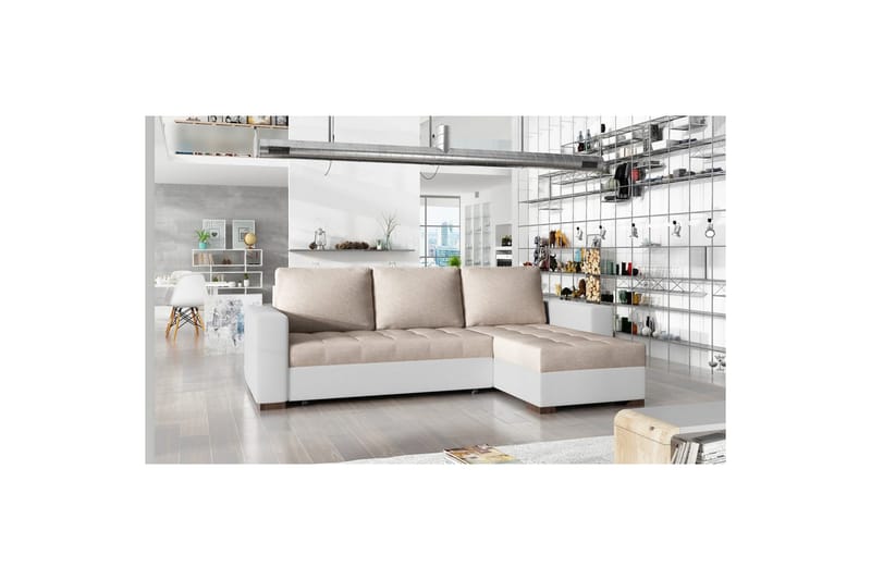 Seksjon Eltap Newark 237x150x90 cm, Dora 21, Soft 17, Beige, Hvit