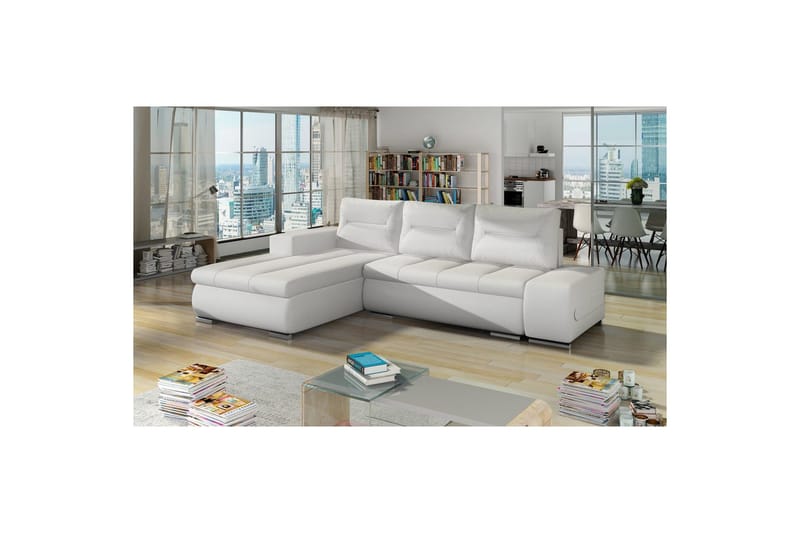 Seksjon Eltap Ottavio 275x180x85 cm - Soft 17, Hvit, Venstre - Møbler - Sofaer - Sovesofaer