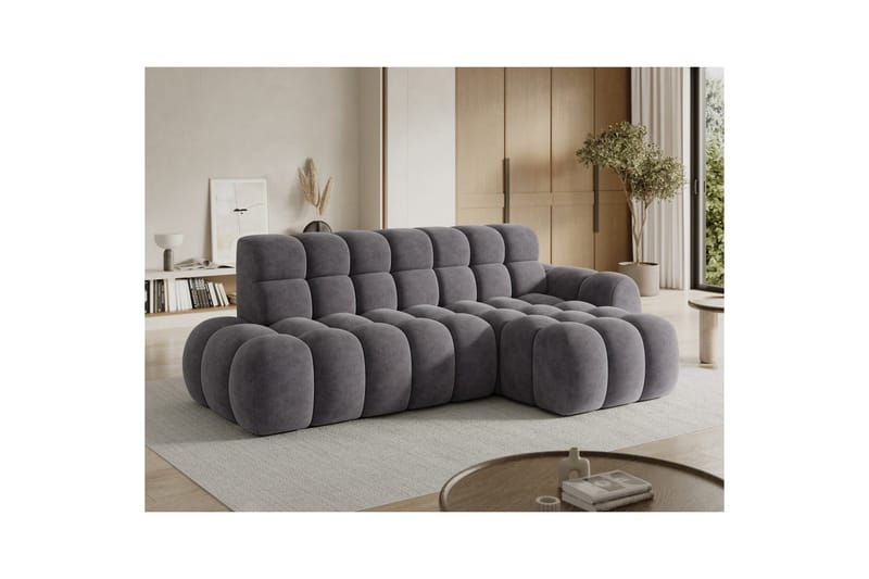 Seksjonssofa Eltap Ceedro 283x165x98 cm - Aura 04, Grå, Høyre - Møbler - Sofaer - Sovesofaer
