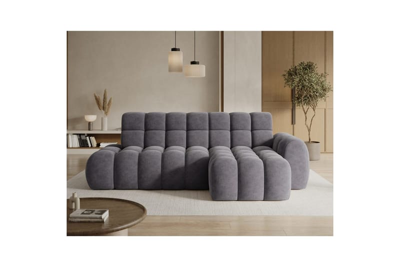 Seksjonssofa Eltap Ceedro 283x165x98 cm - Aura 04, Grå, Høyre - Møbler - Sofaer - Sovesofaer