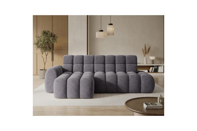 Seksjonssofa Eltap Ceedro 283x165x98 cm - Aura 04, Grå, Venstre - Møbler - Sofaer - Sovesofaer
