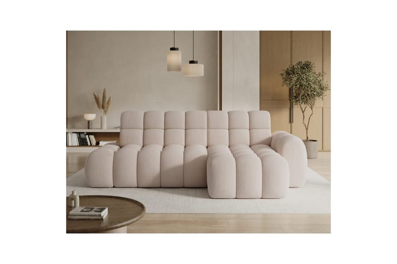 Seksjonssofa Eltap Ceedro 283x165x98 cm - Jarell 20, Beige, Høyre - Møbler - Sofaer - Sovesofaer