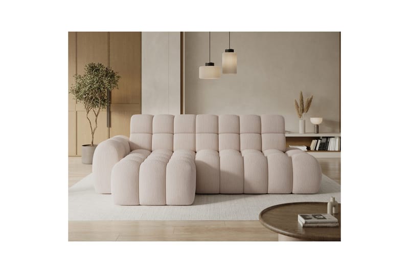 Seksjonssofa Eltap Ceedro 283x165x98 cm - Jarell 20, Beige, Venstre - Møbler - Sofaer - Sovesofaer