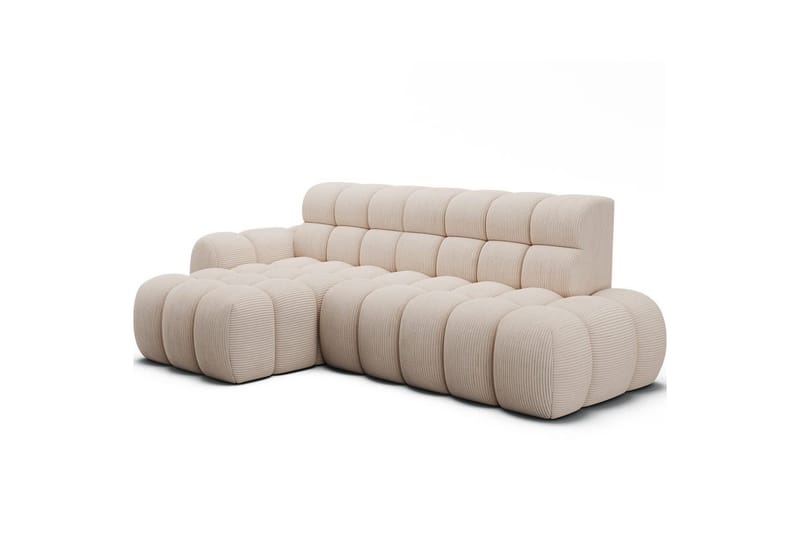 Seksjonssofa Eltap Ceedro 283x165x98 cm - Jarell 20, Beige, Venstre - Møbler - Sofaer - Sovesofaer