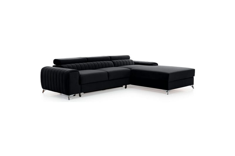 Seksjonssofa Eltap Grayson 278x205x92 cm - Loco 10, Svart, Høyre - Møbler - Sofaer - Sovesofaer