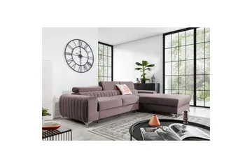 Seksjonssofa Eltap Grayson 278x205x92 cm - Loco 24, Rosa, Høyre - Møbler - Sofaer - Sovesofaer