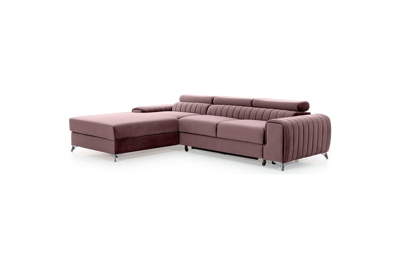 Seksjonssofa Eltap Grayson 278x205x92 cm - Loco 24, Rosa, Venstre - Møbler - Sofaer - Sovesofaer