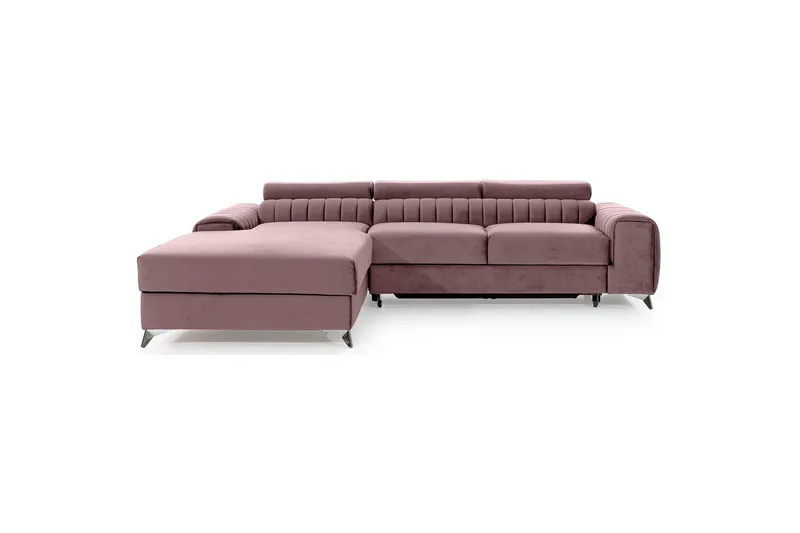 Seksjonssofa Eltap Grayson 278x205x92 cm - Loco 24, Rosa, Venstre - Møbler - Sofaer - Sovesofaer