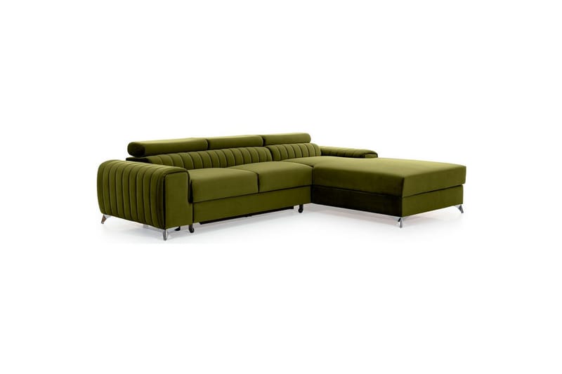 Seksjonssofa Eltap Grayson 278x205x92 cm - Loco 33, Grønn, Høyre - Møbler - Sofaer - Sovesofaer