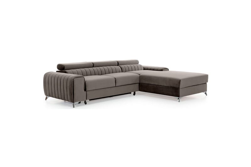 Seksjonssofa Eltap Grayson 278x205x92 cm - Loco 4, Lys Grå, Høyre - Møbler - Sofaer - Sovesofaer