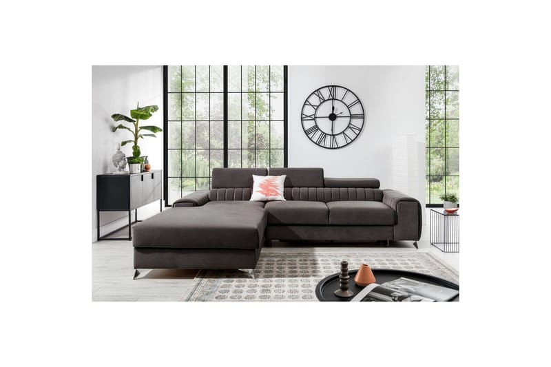 Seksjonssofa Eltap Grayson 278x205x92 cm - Loco 4, Lys Grå, Venstre - Møbler - Sofaer - Sovesofaer