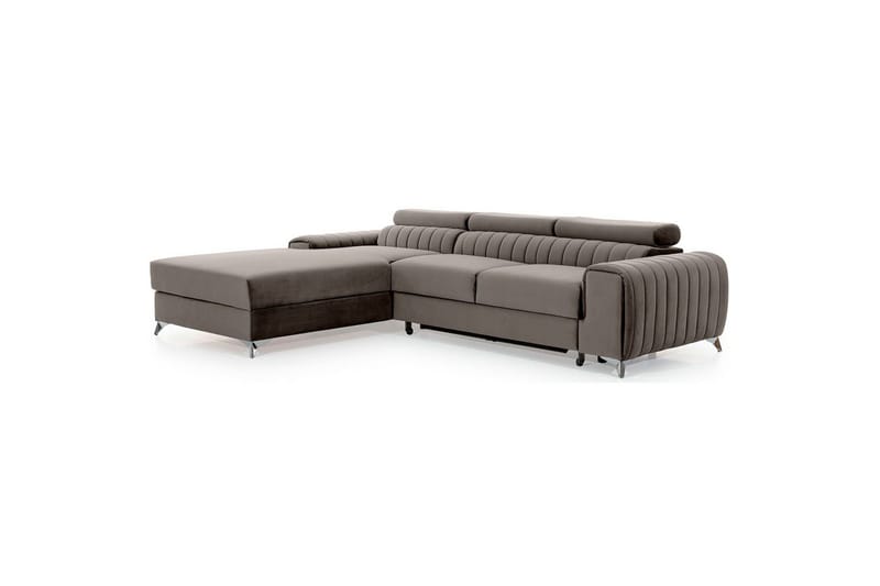 Seksjonssofa Eltap Grayson 278x205x92 cm - Loco 4, Lys Grå, Venstre - Møbler - Sofaer - Sovesofaer
