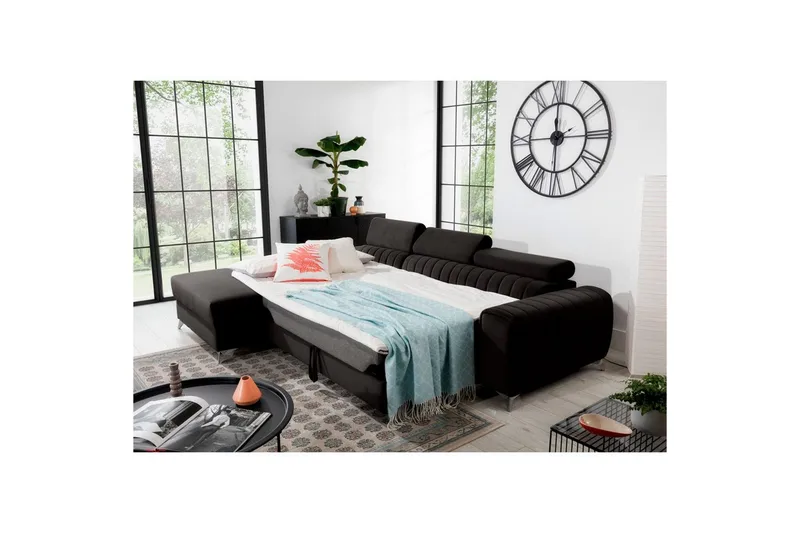 Seksjonssofa Eltap Grayson 278x205x92 cm - Loco 5, Grå, Venstre - Møbler - Sofaer - Sovesofaer