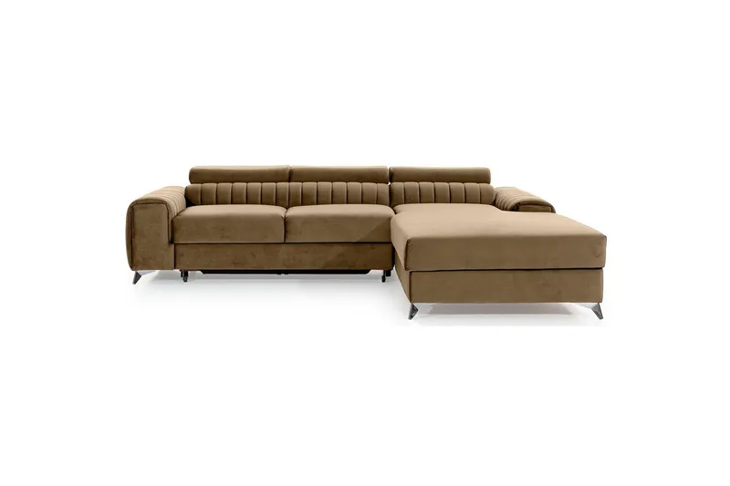 Seksjonssofa Eltap Grayson 278x205x92 cm - Nube 20, Beige, Høyre - Møbler - Sofaer - Sovesofaer