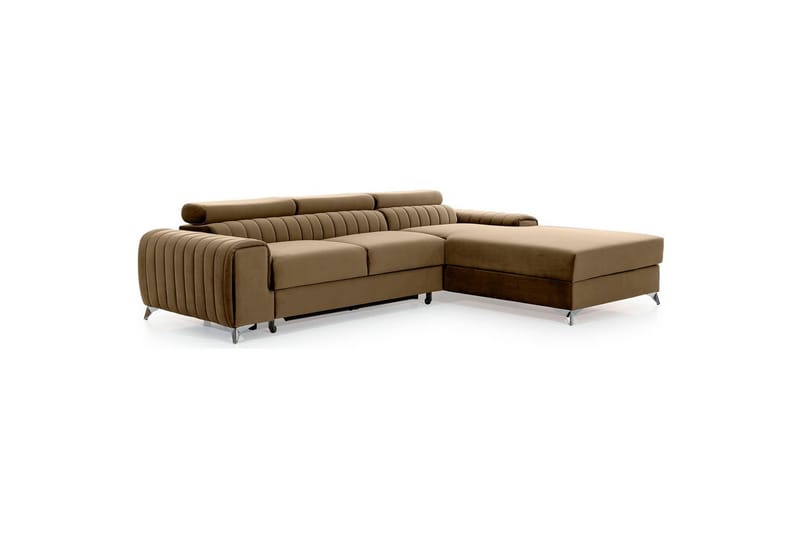 Seksjonssofa Eltap Grayson 278x205x92 cm - Nube 20, Beige, Høyre - Møbler - Sofaer - Sovesofaer