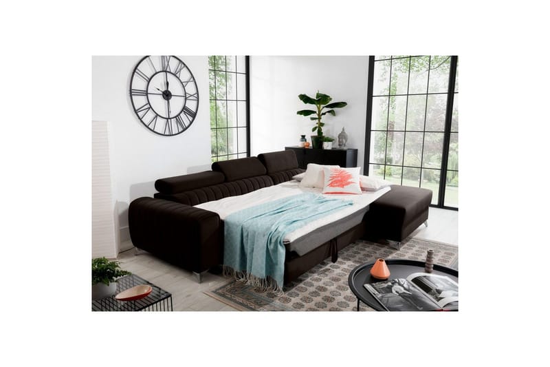 Seksjonssofa Eltap Grayson 278x205x92 cm - Nube 22, Brun, Høyre - Møbler - Sofaer - Sovesofaer